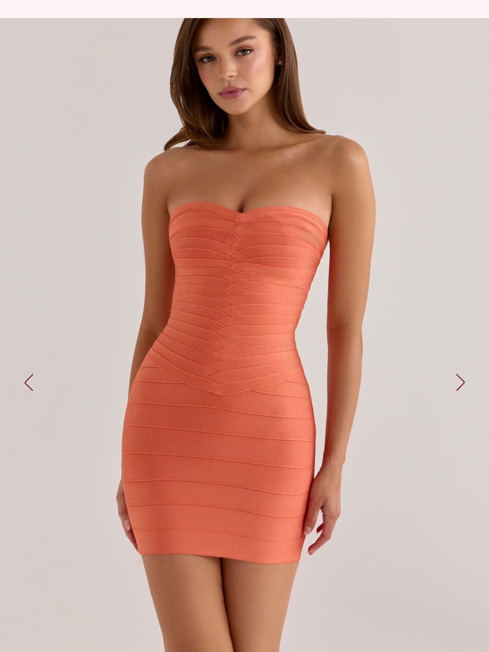 House of CB Sweetheart Papaya Bodycon Mini Dress